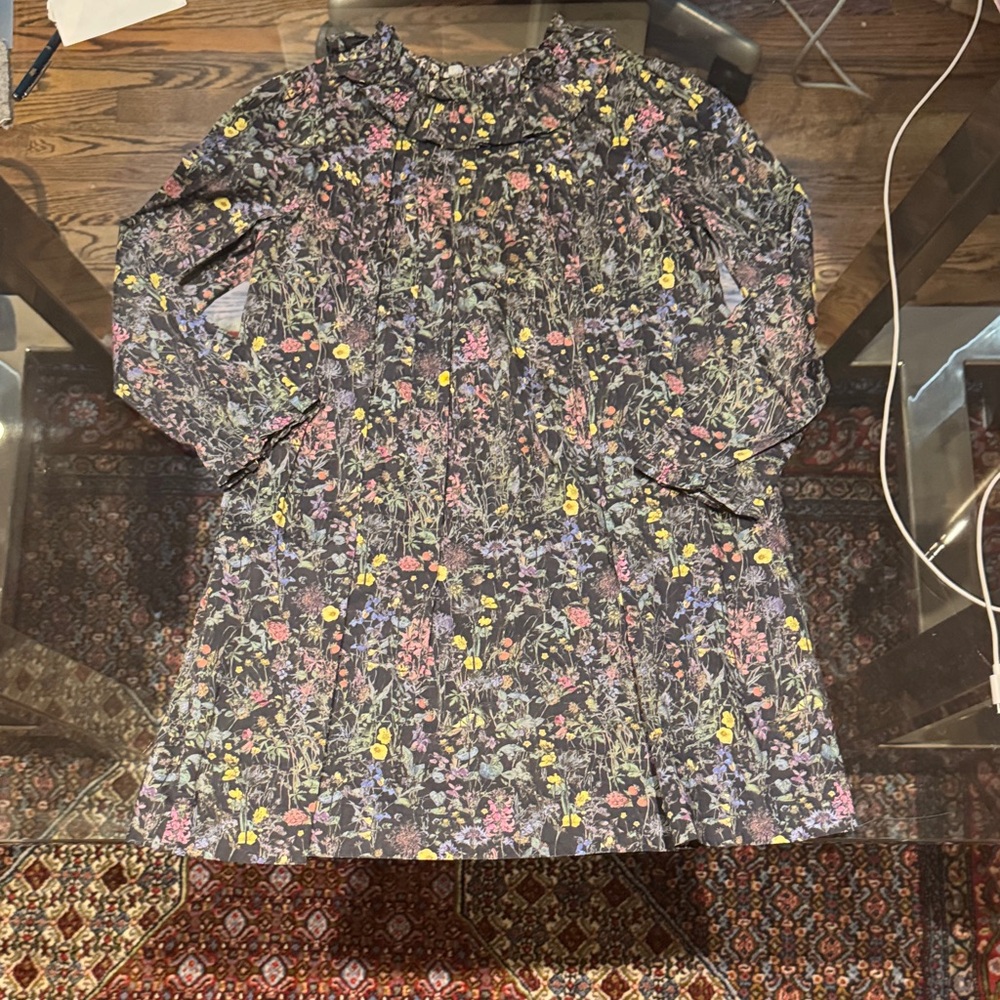 Bonpoint Floral Kids Dress - Black and Multicolor. Like New. Size 8
